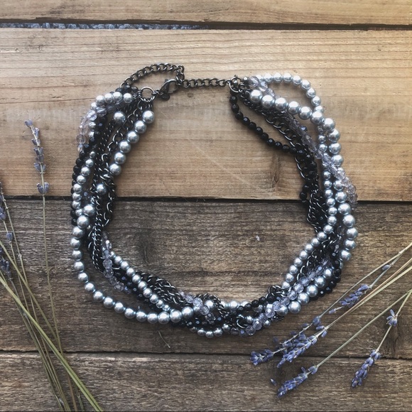 Luxury Multi Layer String Twist Faux Pearl Choker - Picture 1 of 6